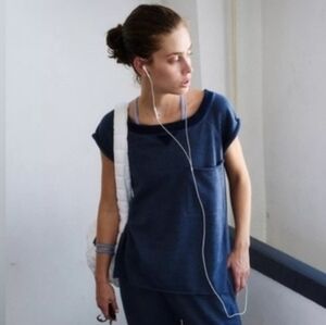 FP Movement One To Beat Pullover Sweatshirt ~ Short Sleeve ~ Midnight ~ Mediun